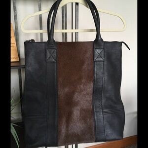 Elegant Black and Brown Women's Tote Bag